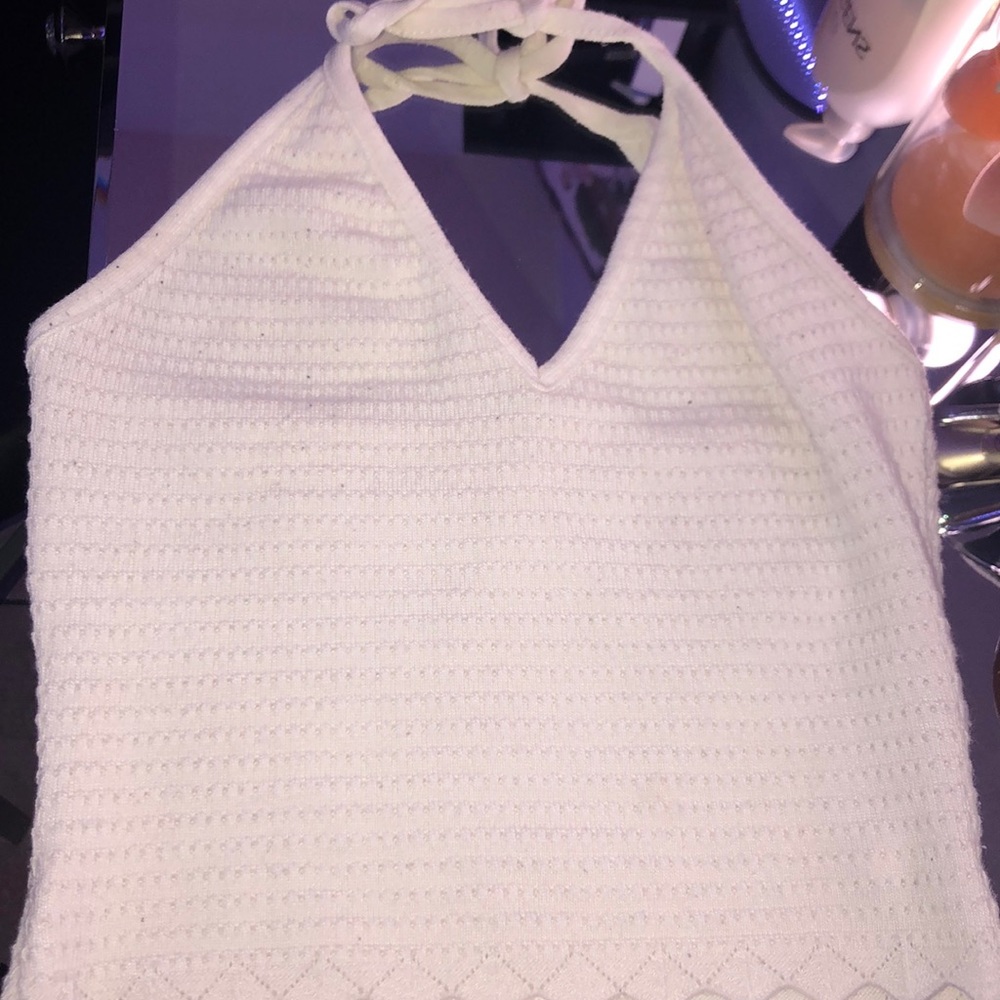 white crop top